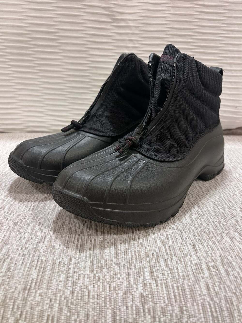Sperry Duck Float Zip SeaCycled Size 7.5 Black Boots